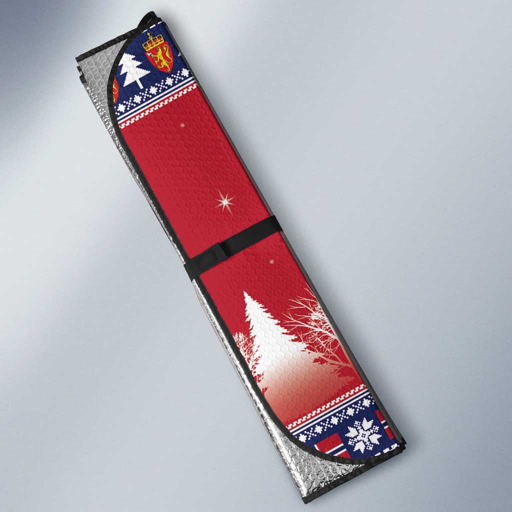 Norway Nisse Christmas Auto Sun Shade God Jul Norwegian Christmas Pattern - Wonder Print Shop