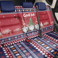 Norway Nisse Christmas Back Car Seat Cover God Jul Norwegian Christmas Pattern - Wonder Print Shop