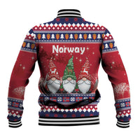 Norway Nisse Christmas Baseball Jacket God Jul Norwegian Christmas Pattern - Wonder Print Shop