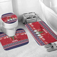 Norway Nisse Christmas Bathroom Set God Jul Norwegian Christmas Pattern - Wonder Print Shop