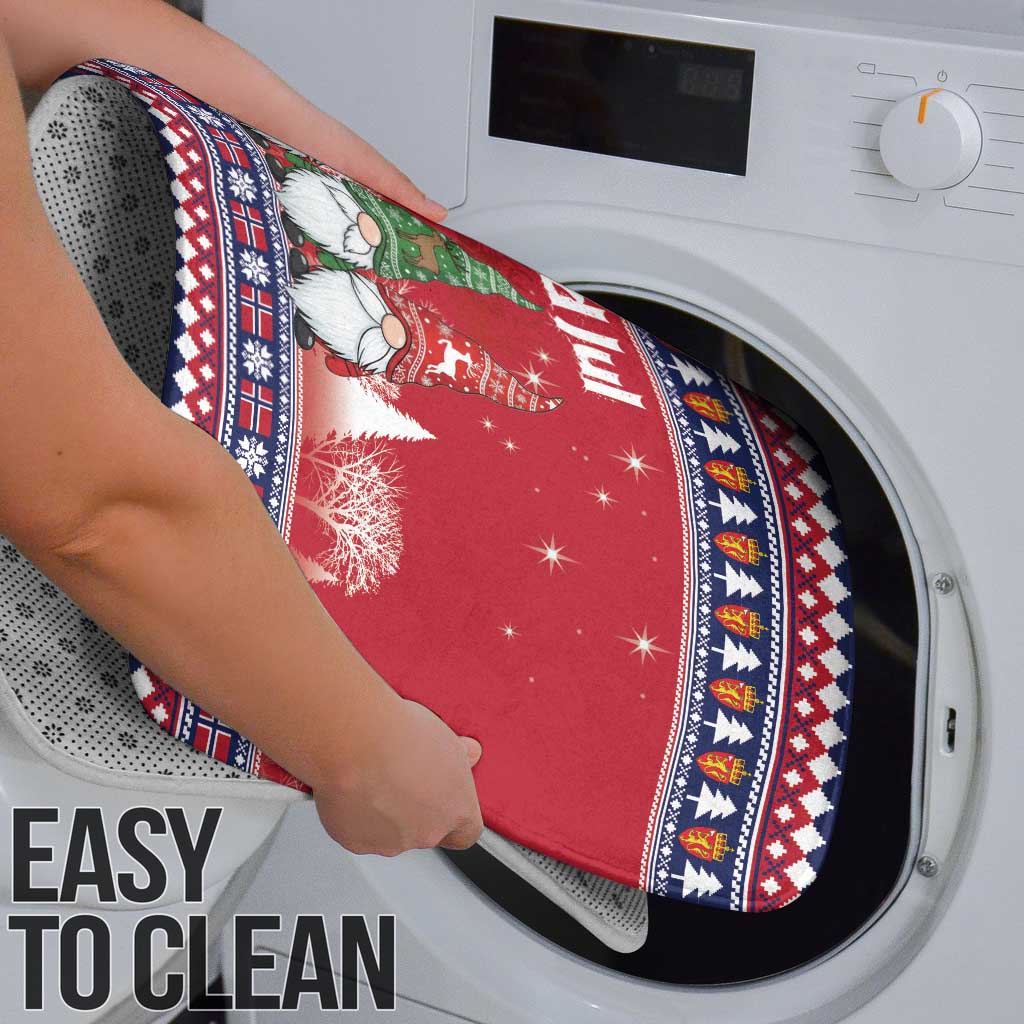 Norway Nisse Christmas Bathroom Set God Jul Norwegian Christmas Pattern - Wonder Print Shop