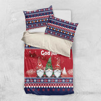 Norway Nisse Christmas Bedding Set God Jul Norwegian Christmas Pattern - Wonder Print Shop