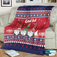 Norway Nisse Christmas Blanket God Jul Norwegian Christmas Pattern - Wonder Print Shop