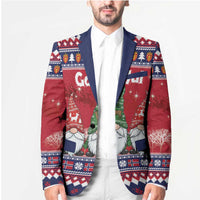 Norway Nisse Christmas Blazer God Jul Norwegian Christmas Pattern - Wonder Print Shop