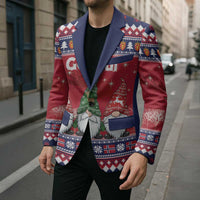 Norway Nisse Christmas Blazer God Jul Norwegian Christmas Pattern - Wonder Print Shop