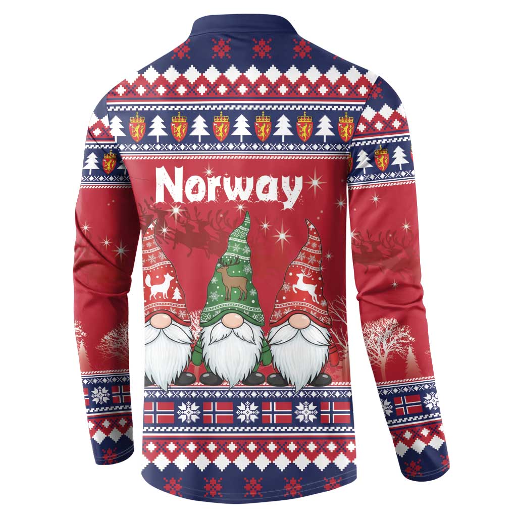 Norway Nisse Christmas Button Sweatshirt God Jul Norwegian Christmas Pattern - Wonder Print Shop