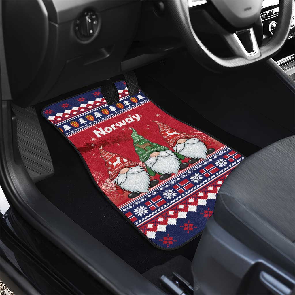 Norway Nisse Christmas Car Mats God Jul Norwegian Christmas Pattern - Wonder Print Shop