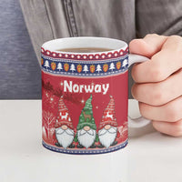 Norway Nisse Christmas Ceramic Mug God Jul Norwegian Christmas Pattern - Wonder Print Shop