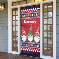Norway Nisse Christmas Door Cover God Jul Norwegian Christmas Pattern - Wonder Print Shop