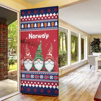 Norway Nisse Christmas Door Cover God Jul Norwegian Christmas Pattern - Wonder Print Shop