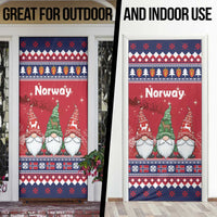 Norway Nisse Christmas Door Cover God Jul Norwegian Christmas Pattern - Wonder Print Shop