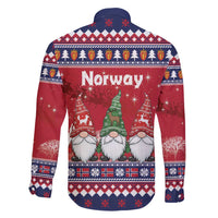 Norway Nisse Christmas Family Matching Long Sleeve Bodycon Dress and Hawaiian Shirt God Jul Norwegian Christmas Pattern - Wonder Print Shop