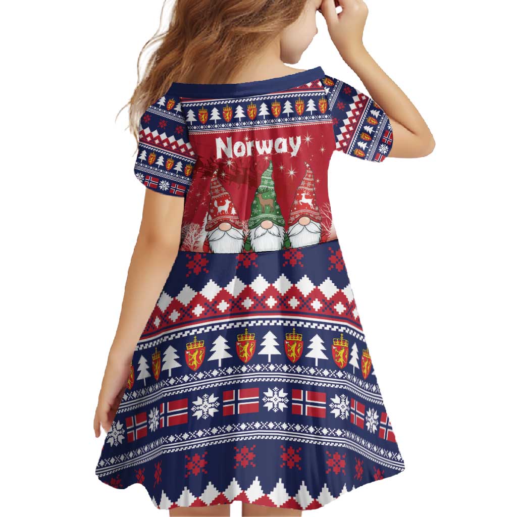 Norway Nisse Christmas Family Matching Mermaid Dress and Hawaiian Shirt God Jul Norwegian Christmas Pattern - Wonder Print Shop