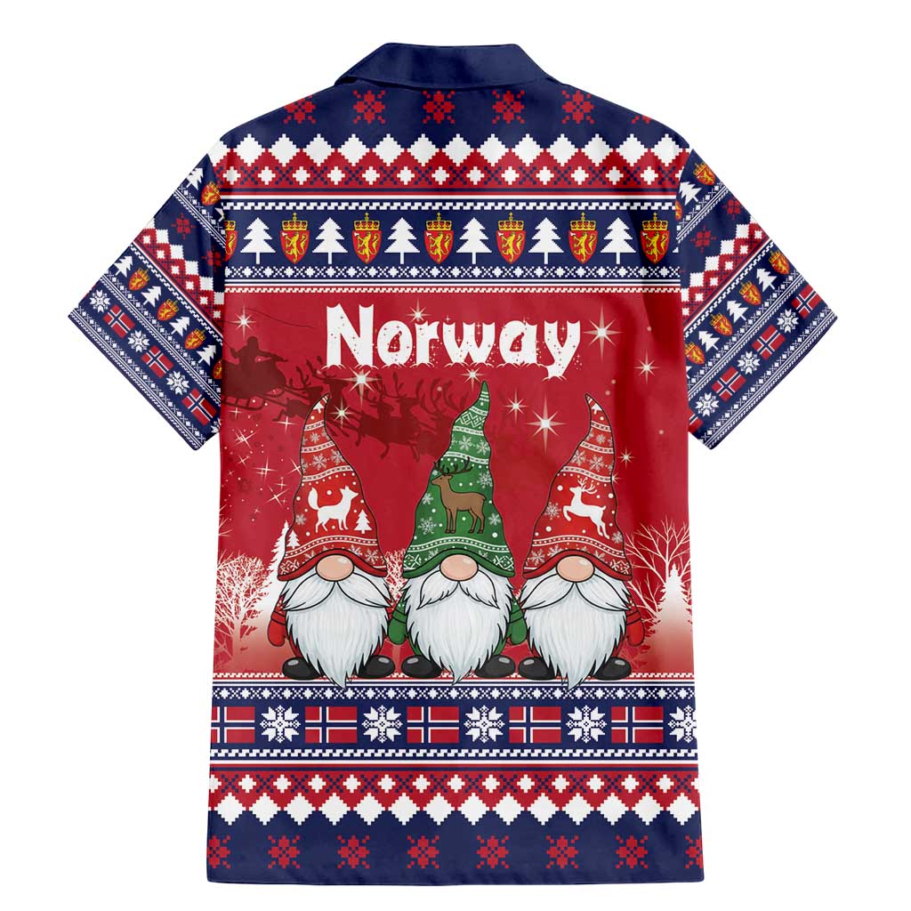 Norway Nisse Christmas Family Matching Mermaid Dress and Hawaiian Shirt God Jul Norwegian Christmas Pattern - Wonder Print Shop