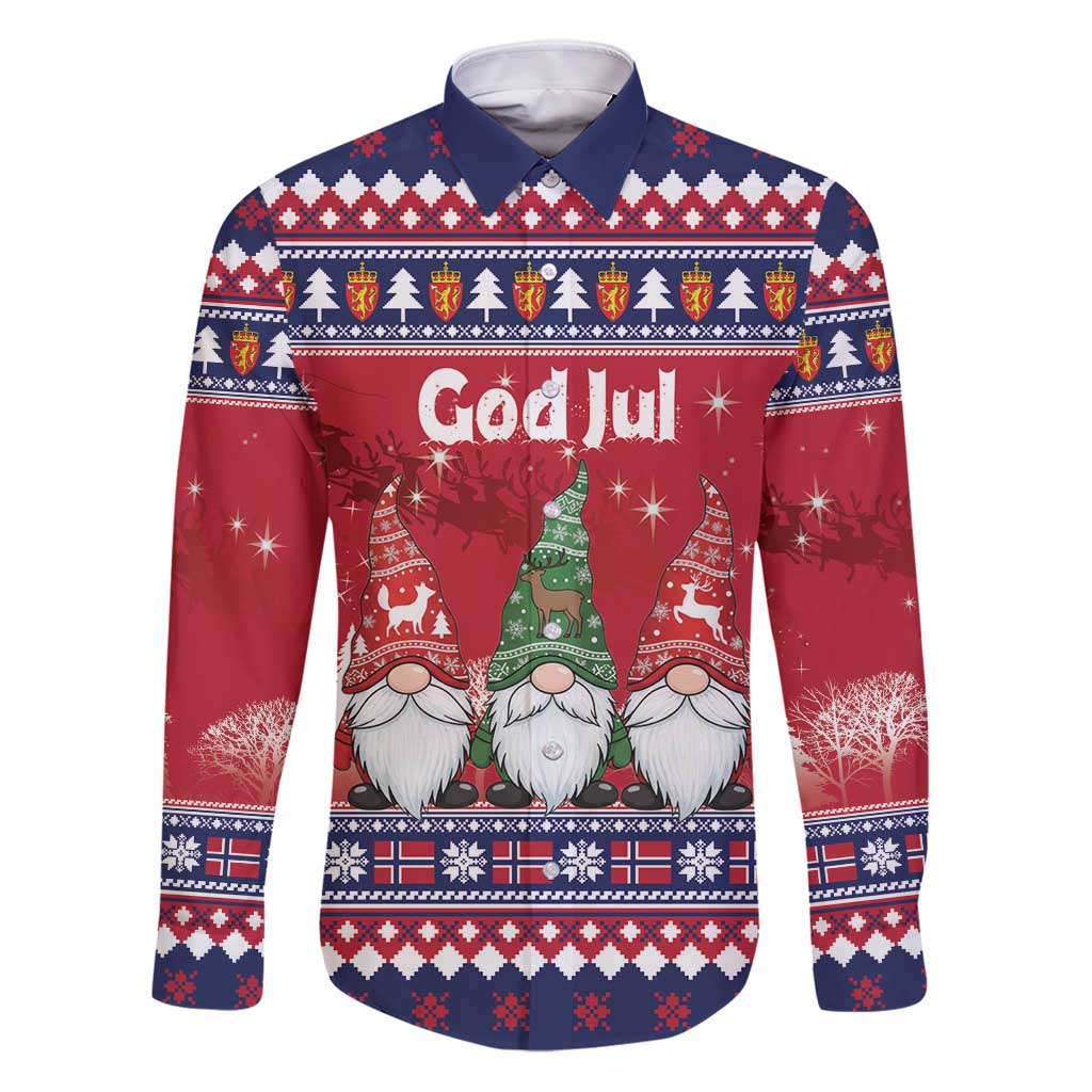 Norway Nisse Christmas Family Matching Puletasi and Hawaiian Shirt God Jul Norwegian Christmas Pattern - Wonder Print Shop