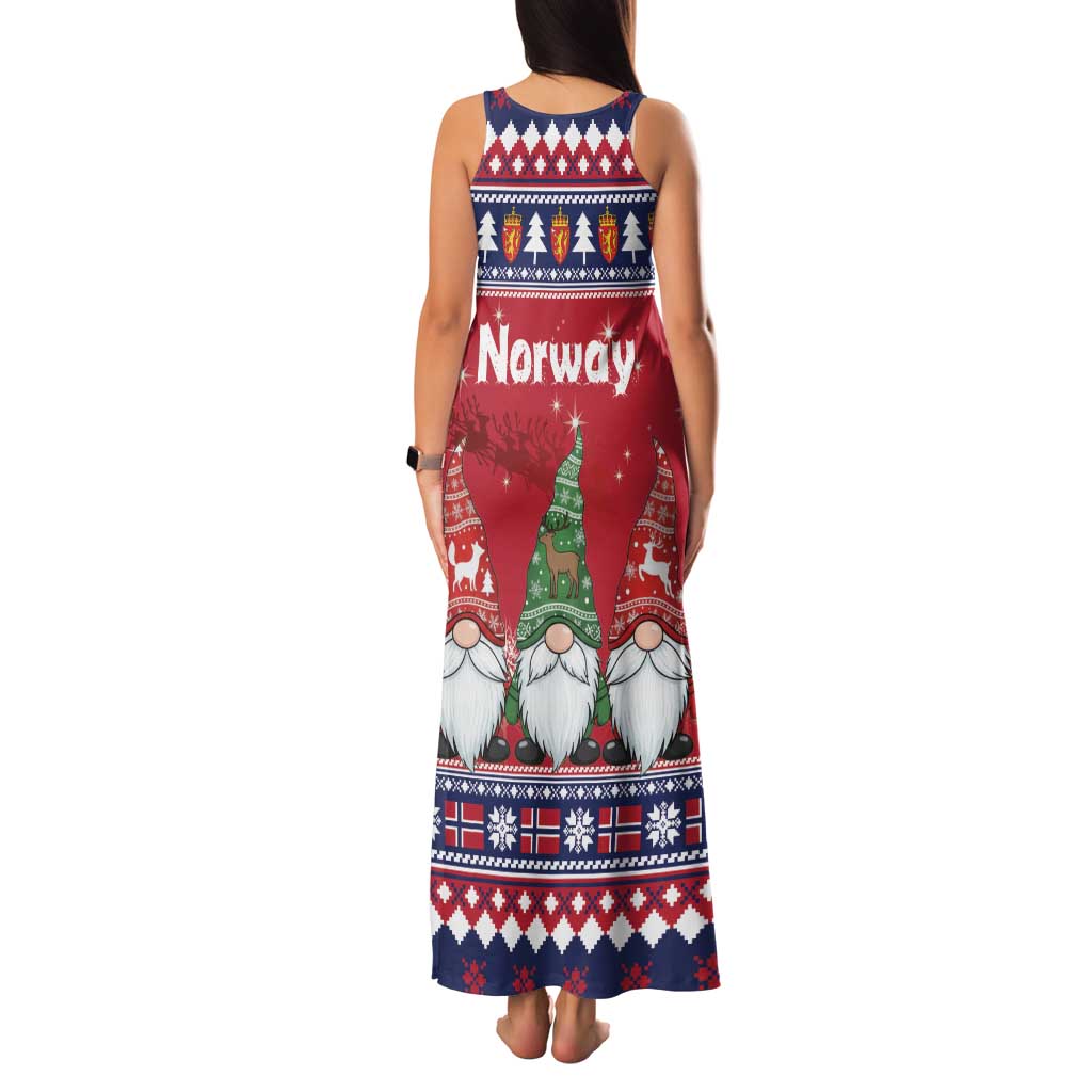 Norway Nisse Christmas Family Matching Tank Maxi Dress and Hawaiian Shirt God Jul Norwegian Christmas Pattern - Wonder Print Shop