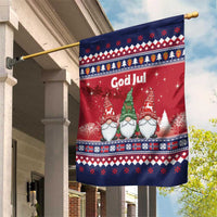 Norway Nisse Christmas Garden Flag God Jul Norwegian Christmas Pattern - Wonder Print Shop