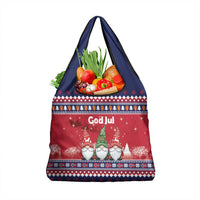 Norway Nisse Christmas Grocery Bag God Jul Norwegian Christmas Pattern - Wonder Print Shop