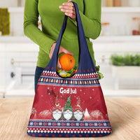 Norway Nisse Christmas Grocery Bag God Jul Norwegian Christmas Pattern - Wonder Print Shop