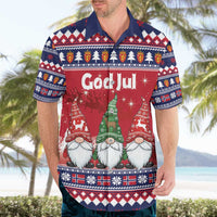 Norway Nisse Christmas Hawaiian Shirt God Jul Norwegian Christmas Pattern - Wonder Print Shop