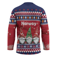 Norway Nisse Christmas Hockey Jersey God Jul Norwegian Christmas Pattern - Wonder Print Shop
