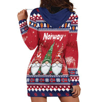 Norway Nisse Christmas Hoodie Dress God Jul Norwegian Christmas Pattern - Wonder Print Shop