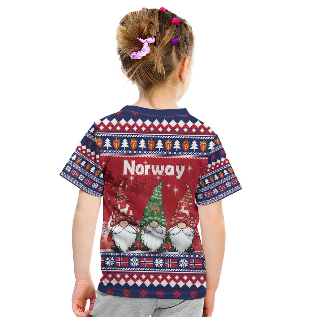 Norway Nisse Christmas Kid T Shirt God Jul Norwegian Christmas Pattern - Wonder Print Shop