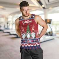 Norway Nisse Christmas Men Tank Top God Jul Norwegian Christmas Pattern - Wonder Print Shop