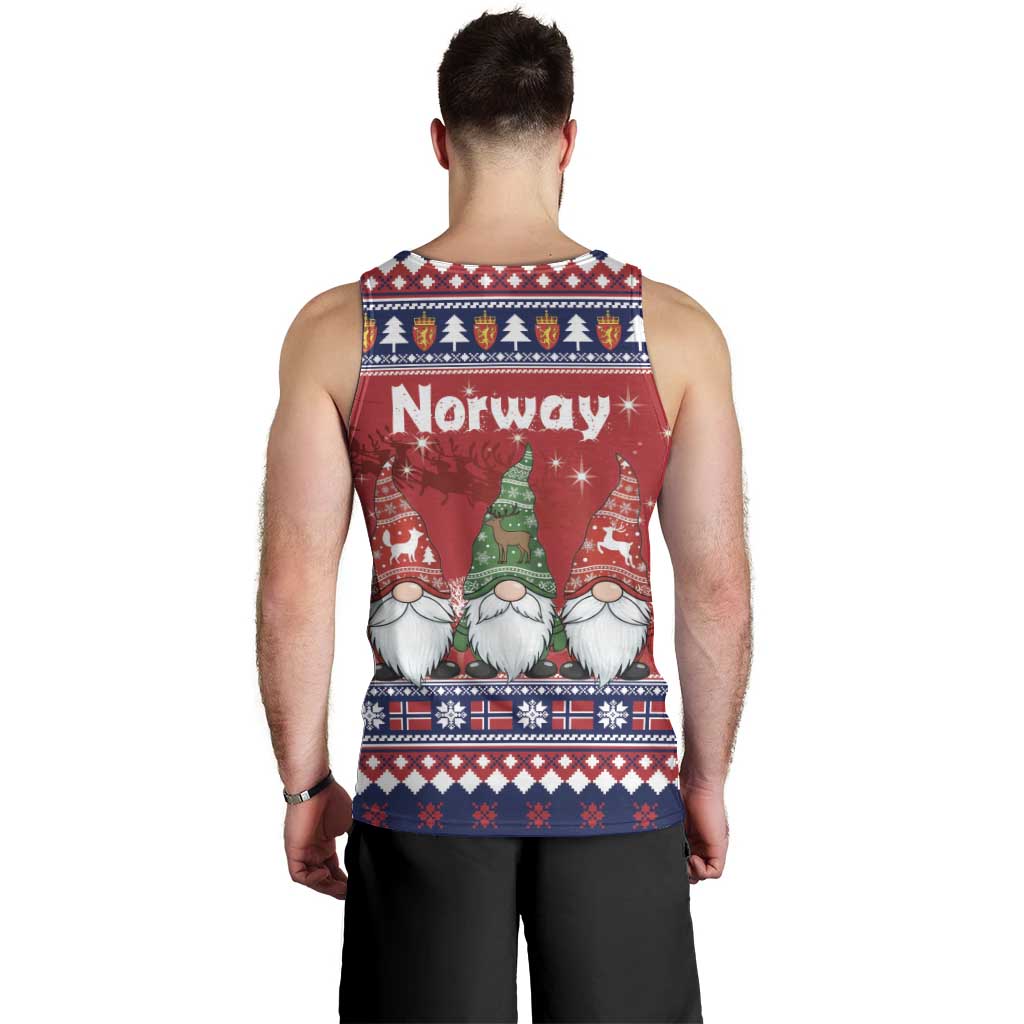 Norway Nisse Christmas Men Tank Top God Jul Norwegian Christmas Pattern - Wonder Print Shop