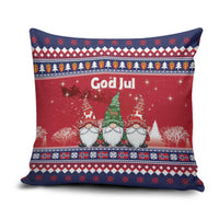 Norway Nisse Christmas Pillow Cover God Jul Norwegian Christmas Pattern - Wonder Print Shop