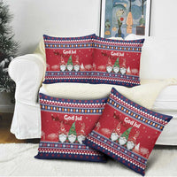 Norway Nisse Christmas Pillow Cover God Jul Norwegian Christmas Pattern - Wonder Print Shop