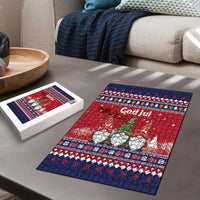 Norway Nisse Christmas Puzzle God Jul Norwegian Christmas Pattern - Wonder Print Shop