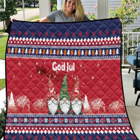 Norway Nisse Christmas Quilt God Jul Norwegian Christmas Pattern - Wonder Print Shop