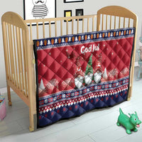 Norway Nisse Christmas Quilt God Jul Norwegian Christmas Pattern - Wonder Print Shop