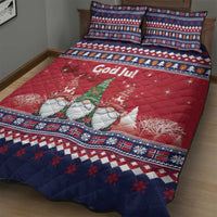 Norway Nisse Christmas Quilt Bed Set God Jul Norwegian Christmas Pattern - Wonder Print Shop