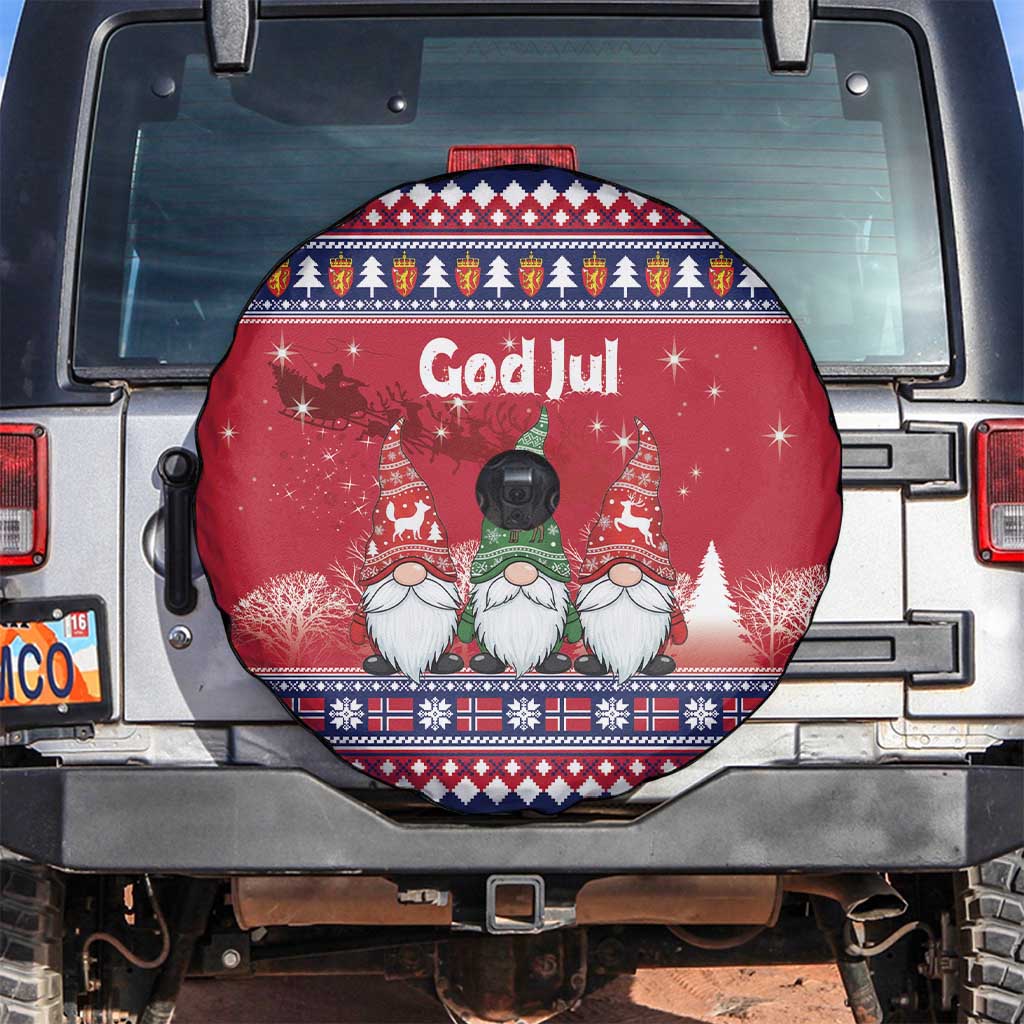 Norway Nisse Christmas Spare Tire Cover God Jul Norwegian Christmas Pattern - Wonder Print Shop