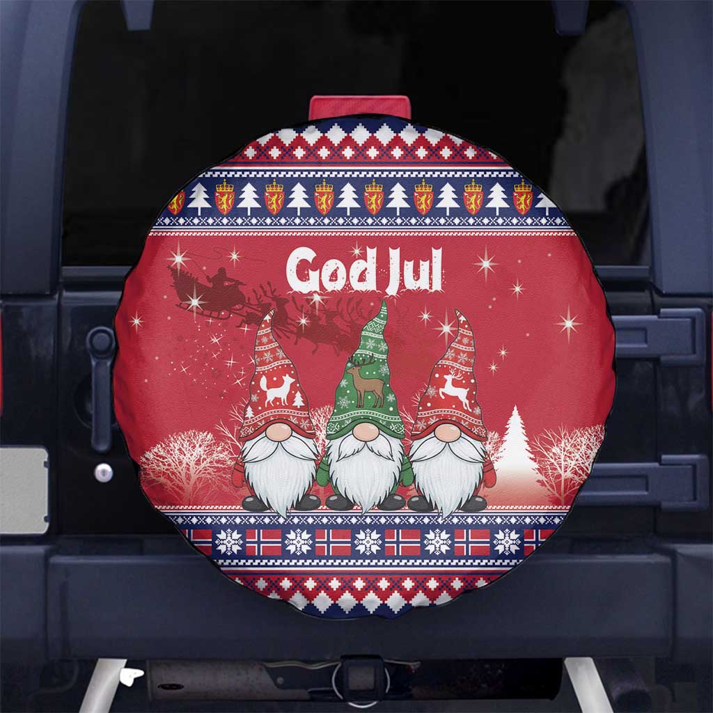 Norway Nisse Christmas Spare Tire Cover God Jul Norwegian Christmas Pattern - Wonder Print Shop