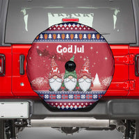 Norway Nisse Christmas Spare Tire Cover God Jul Norwegian Christmas Pattern - Wonder Print Shop