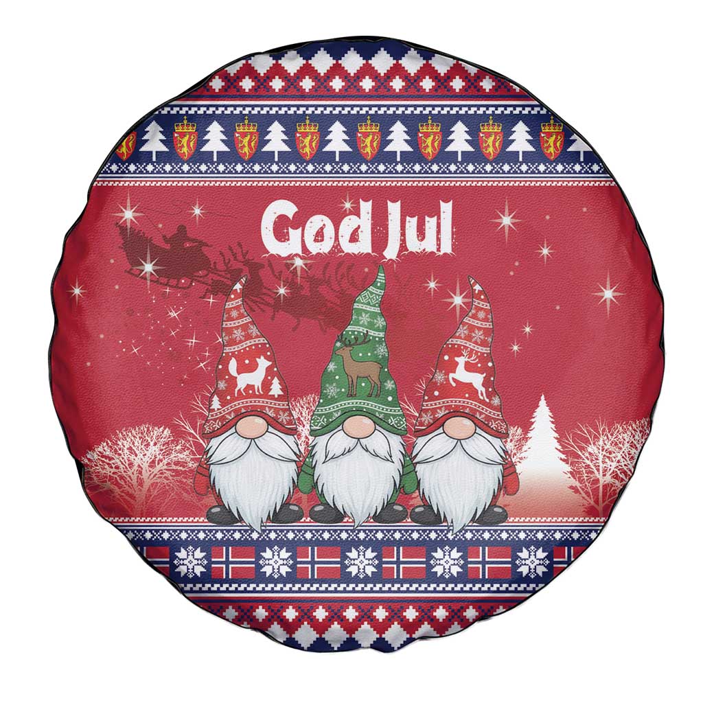 Norway Nisse Christmas Spare Tire Cover God Jul Norwegian Christmas Pattern - Wonder Print Shop