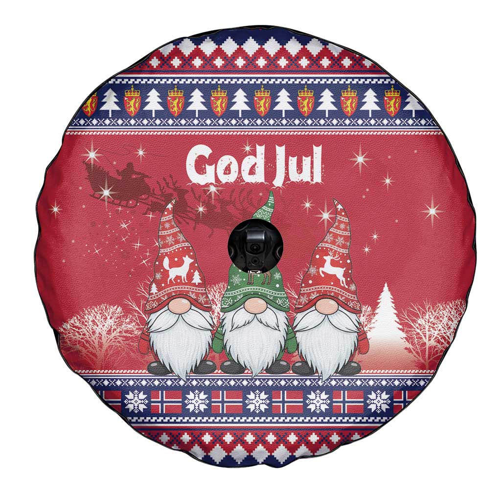 Norway Nisse Christmas Spare Tire Cover God Jul Norwegian Christmas Pattern - Wonder Print Shop