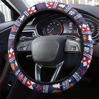 Norway Nisse Christmas Steering Wheel Cover God Jul Norwegian Christmas Pattern - Wonder Print Shop