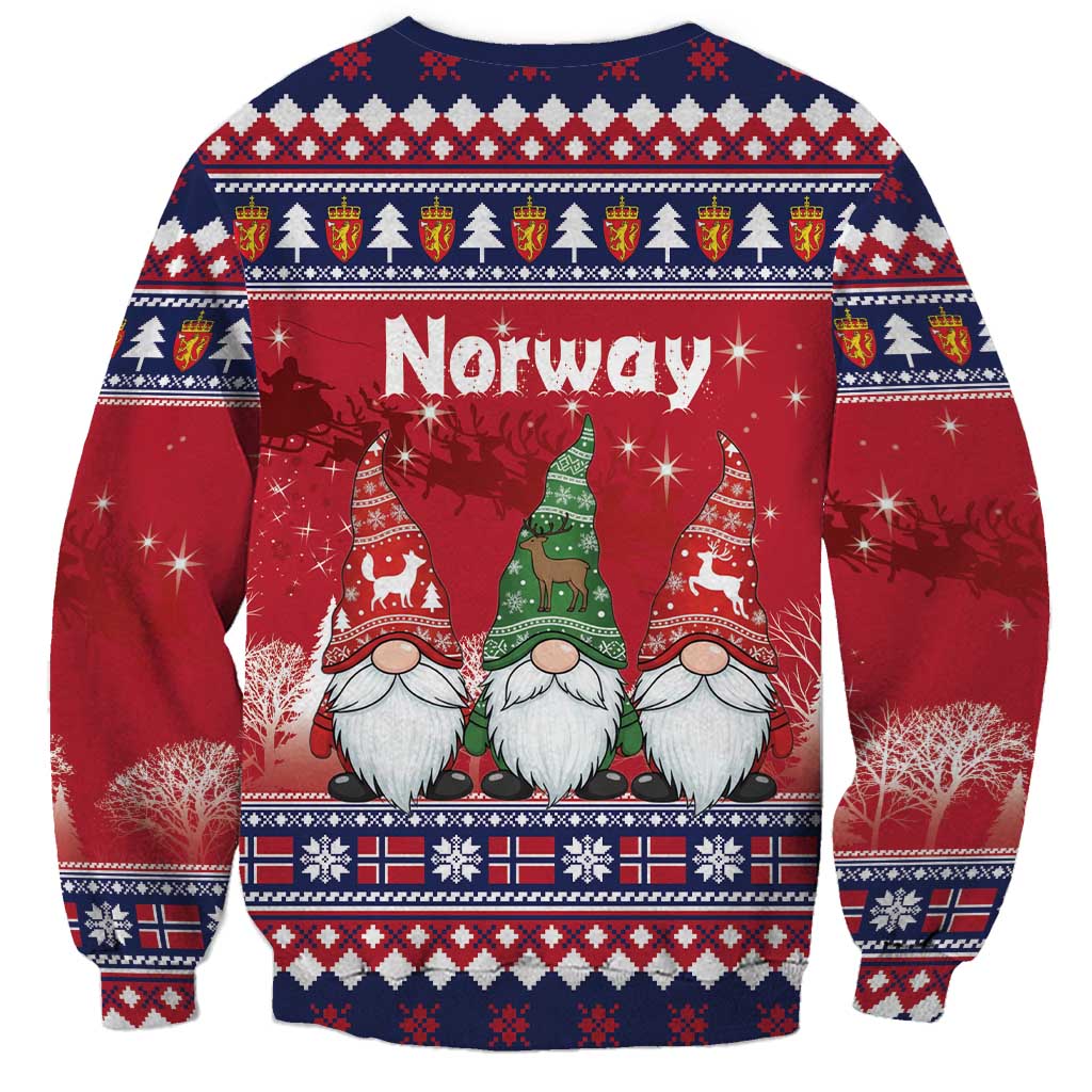 Norway Nisse Christmas Sweatshirt God Jul Norwegian Christmas Pattern - Wonder Print Shop