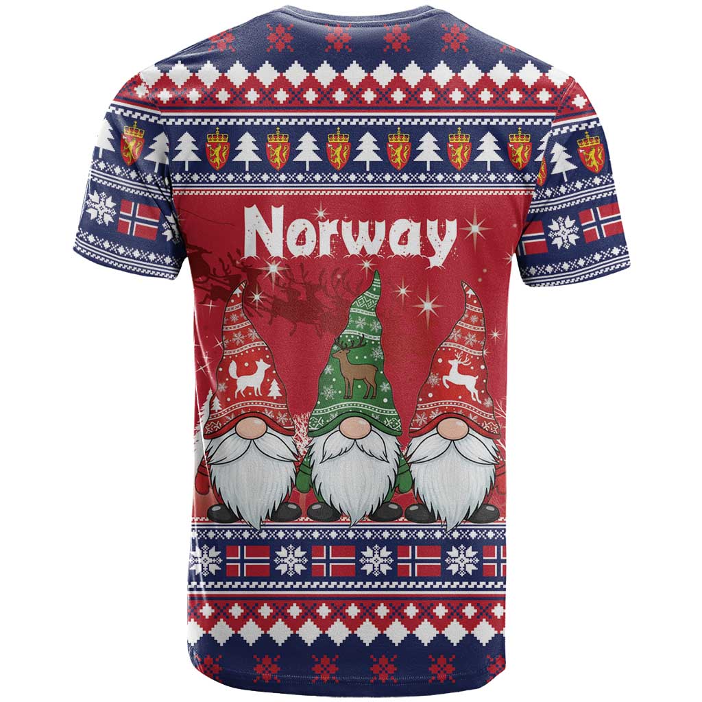 Norway Nisse Christmas T Shirt God Jul Norwegian Christmas Pattern - Wonder Print Shop