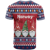 Norway Nisse Christmas T Shirt God Jul Norwegian Christmas Pattern - Wonder Print Shop