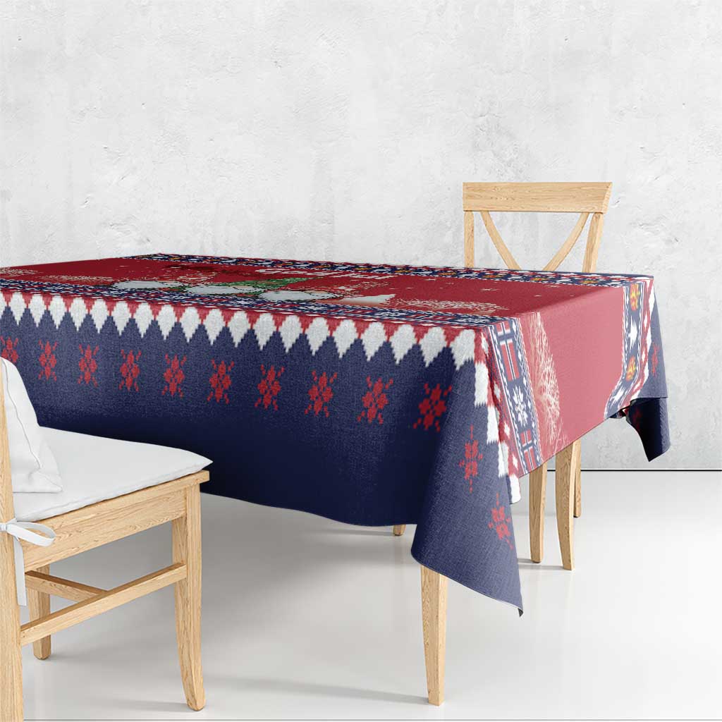 Norway Nisse Christmas Tablecloth God Jul Norwegian Christmas Pattern - Wonder Print Shop