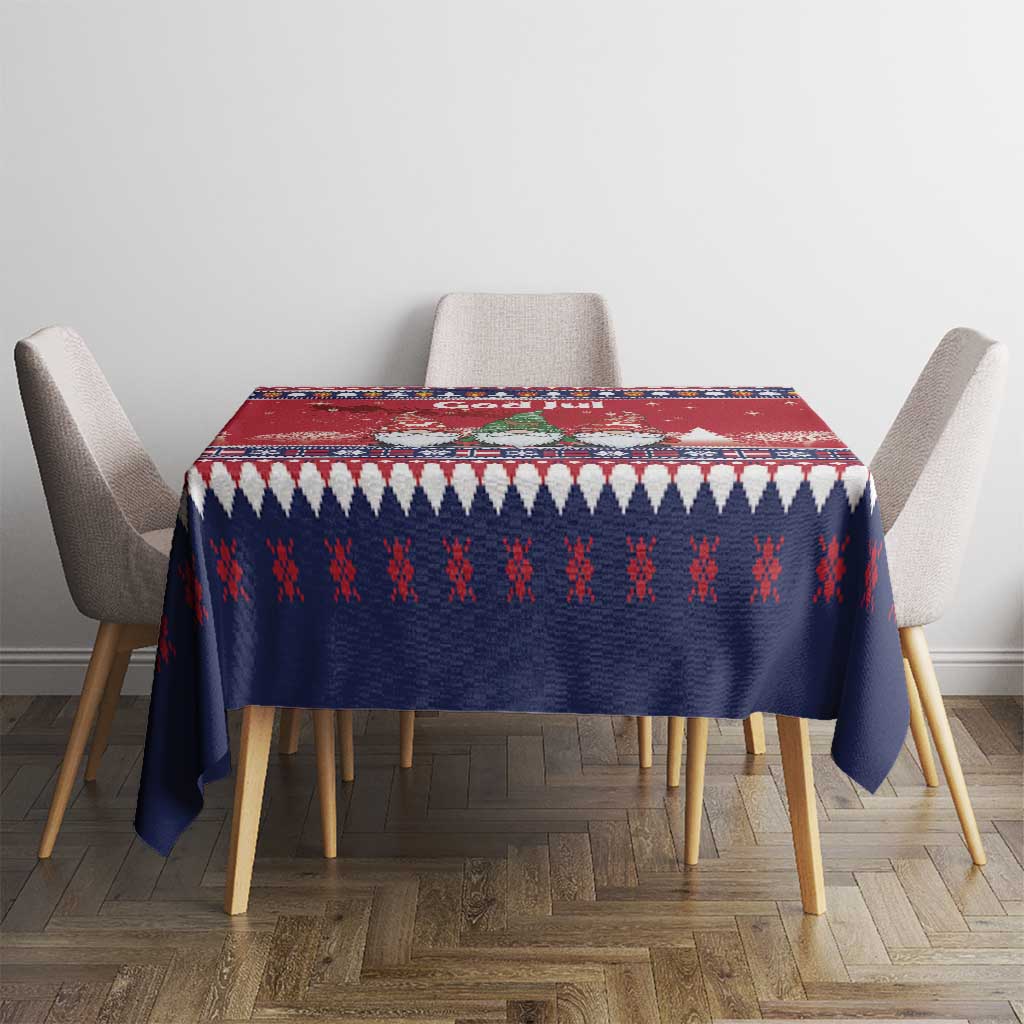 Norway Nisse Christmas Tablecloth God Jul Norwegian Christmas Pattern - Wonder Print Shop