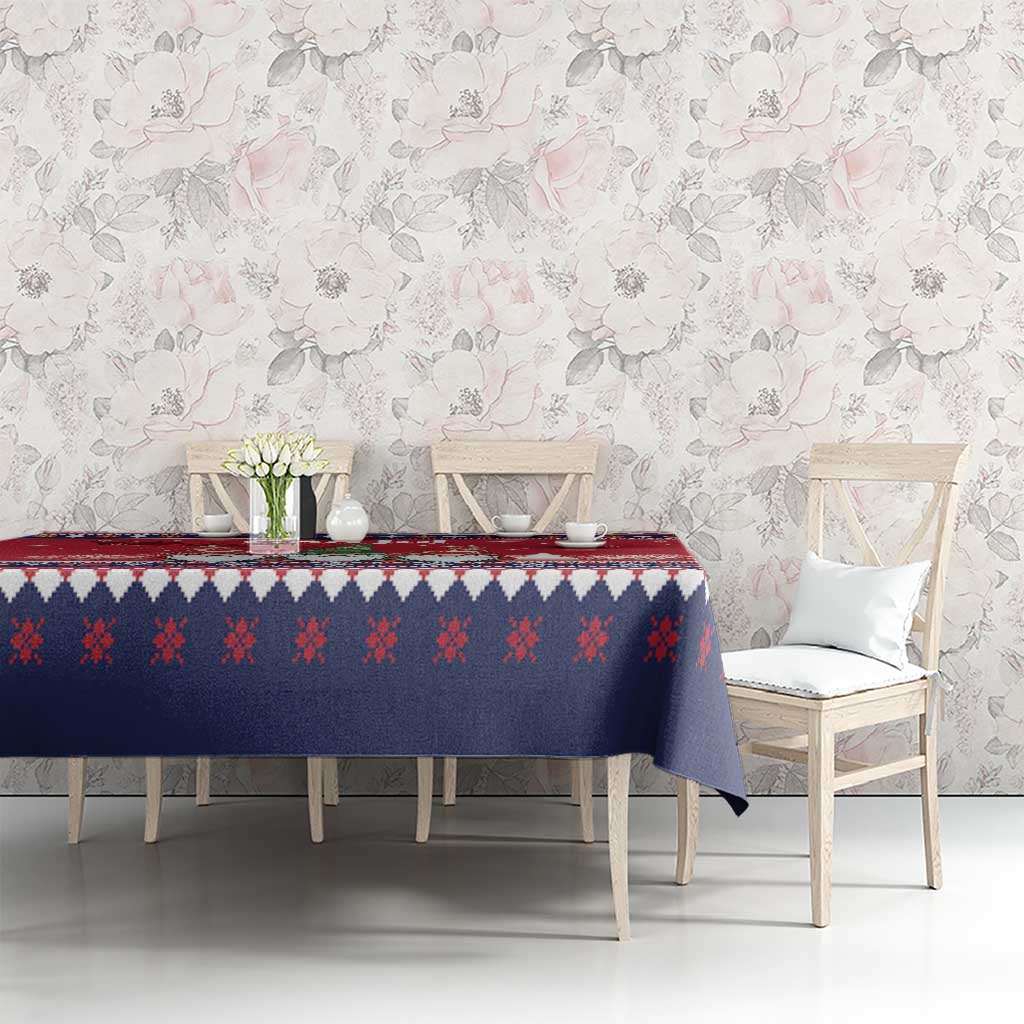 Norway Nisse Christmas Tablecloth God Jul Norwegian Christmas Pattern - Wonder Print Shop