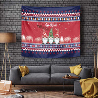 Norway Nisse Christmas Tapestry God Jul Norwegian Christmas Pattern - Wonder Print Shop