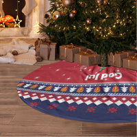 Norway Nisse Christmas Tree Skirt God Jul Norwegian Christmas Pattern - Wonder Print Shop
