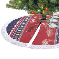 Norway Nisse Christmas Tree Skirt God Jul Norwegian Christmas Pattern - Wonder Print Shop